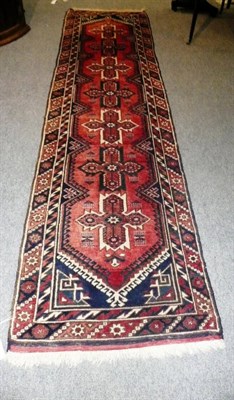 Lot 822 - Narrow Yagibedir Runner West Anatolia The blood red field with a column of cruciform medallions