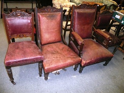 Lot 838 - Late 19th/early 20th century mahogany four piece salon suite