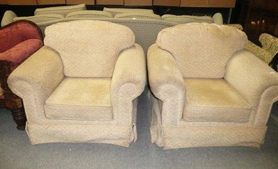 Lot 964 - Pair of upholstered armchairs