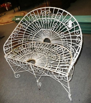 Lot 980 - Wirework garden seat
