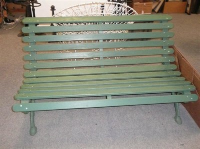 Lot 981 - A Victorian cast iron garden bench