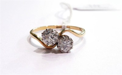 Lot 10 - A diamond two stone ring