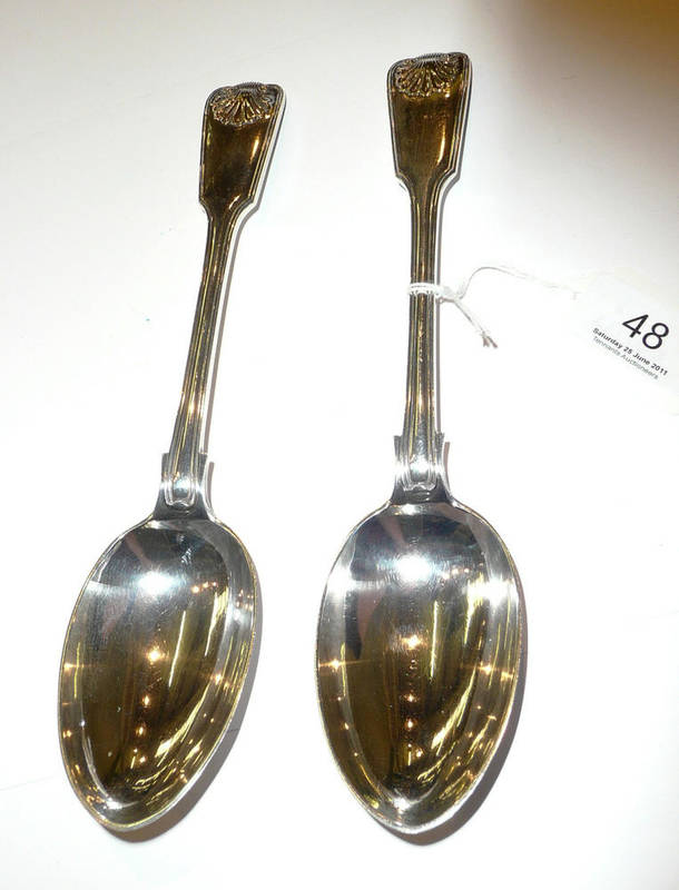 Lot 48 A pair of Victorian silver spoons