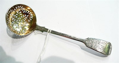 Lot 60 - A silver sifter spoon