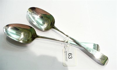 Lot 63 - A pair of George III silver tablespoons