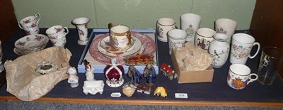 Lot 109 - Quantity of assorted china including model of Louise, lady figurine, Paragon loving cup etc