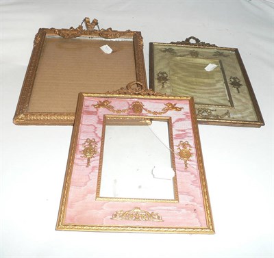 Lot 122 - Two gilt photo frames, one Stern Brothers New York and a giltwood frame (3)
