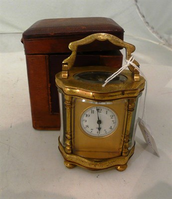 Lot 169 - A carriage timepiece with outer fitted case