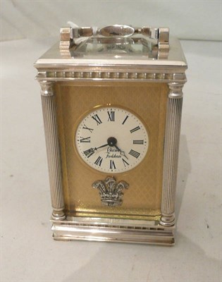 Lot 177 - A silver limited edition carriage timepiece, retailed by Charles Frodsham & Co, No. 338 of 1000...