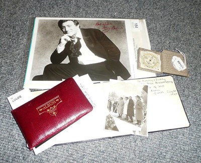 Lot 184 - Small autograph album (1920s/1940s, politics, military, music etc), signed Tony Bennett photograph