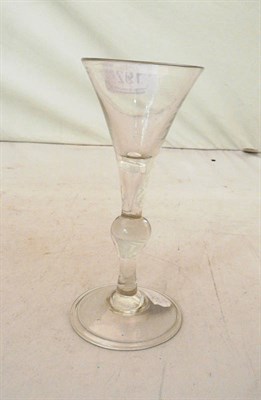 Lot 192 - 18th century wine glass circa 1730