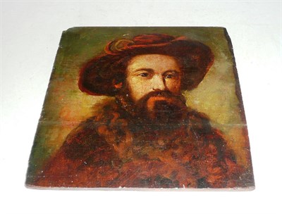 Lot 206 - An oil on panel picture of a gentleman