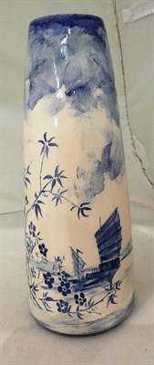 Lot 221 - Peggy Davies large blue and white artist proof vase