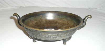 Lot 232 - A Chinese bronze footed bowl Xuande mark