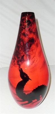 Lot 236 - Peggy Davies Large Dragon vase