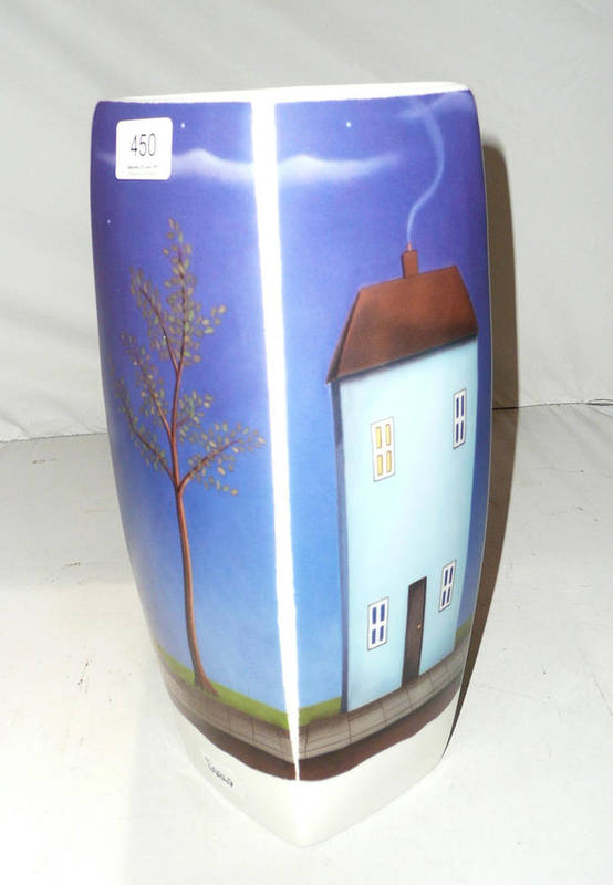 Lot 450 - A Royal Worcester vase designed by Paul Horton, 'Our house' boxed