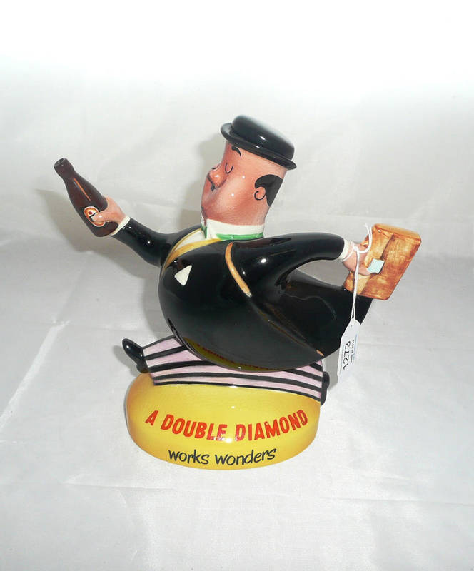 Lot 1273 - A Beswick 'Double Diamond Works Wonders' Advertising Water Jug, in the form of a city gent with...