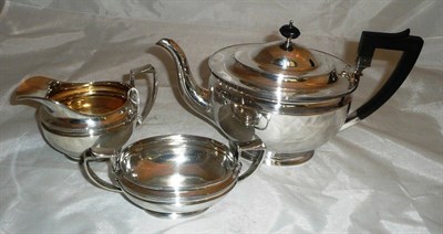 Lot 12 - Composite silver three piece tea service