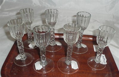 Lot 15 - Seven early 19th century cordial glasses