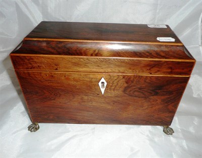 Lot 25 - Rosewood two division tea caddy