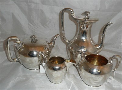 Lot 35 - Four piece Victorian silver tea set, 66oz approximately