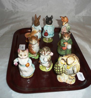 Lot 44 - Eight assorted Beatrix Potter figures; Tabitha Twitchett, Mr Alderman Ptolemy, Miss Moppet,...