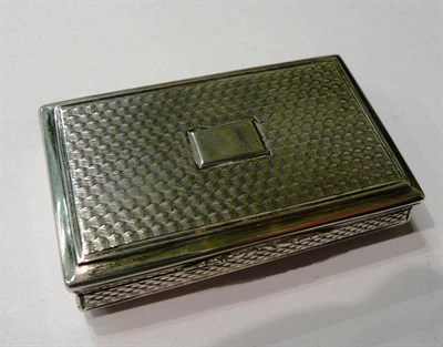 Lot 62 - Nathaniel Mills engine turned silver snuff box