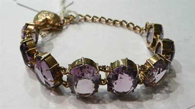 Lot 78 - An amethyst bracelet