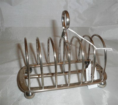 Lot 107 - Silver toast rack