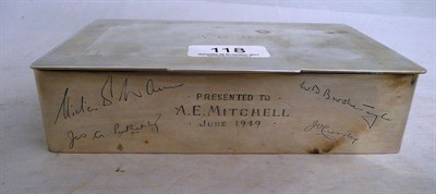 Lot 118 - A silver presentation box, dated 1949