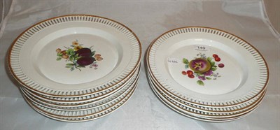 Lot 149 - A quantity of Berlin 'fruit' plates with pierced borders