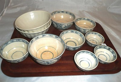 Lot 153 - Ten assorted Oriental blue and white and white glazed bowls