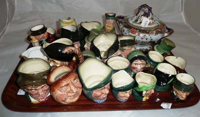 Lot 164 - Royal Doulton miniature toby jug, Beswick pottery, ironstone two handled tureen and cover (one...