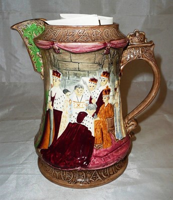 Lot 169 - Burleigh Ware commemorative jug 'In Commemoration of the Coronation of her Majesty Queen...