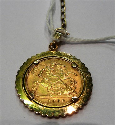 Lot 183 - Half sovereign pendant