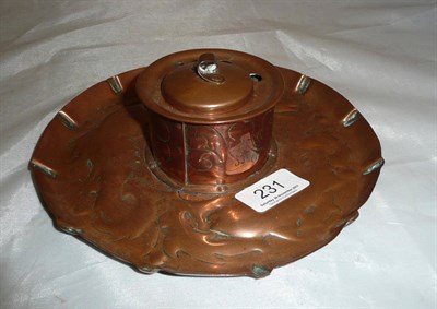 Lot 231 - Newlyn inkwell and cover