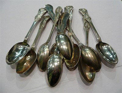 Lot 286 - Eleven silver kings pattern teaspoons approx 8 oz