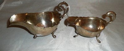 Lot 295 - Two silver sauce boats