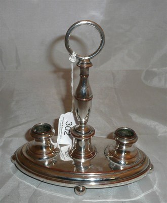 Lot 302 - Silver plated candle stick