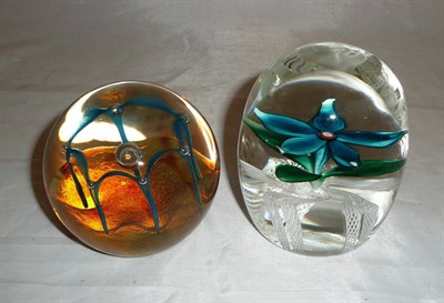 Lot 306 - Two glass paper weights