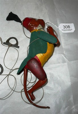 Lot 308 - Tin plate climbing monkey toy