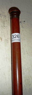 Lot 326 - Walking cane with glass phial