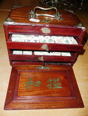 Lot 341 - Cased mahjong set