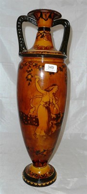 Lot 349 - Royal Doulton two handled vase decorated with dancing maidens