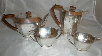 Lot 351 - A four piece silver tea set, 55.79oz gross