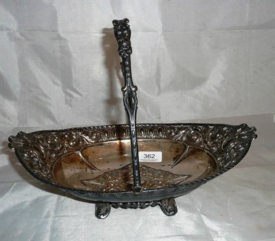 Lot 362 - A Victorian silver basket with swing handle