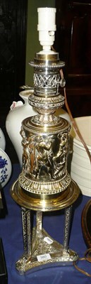 Lot 380 - A converted oil lamp