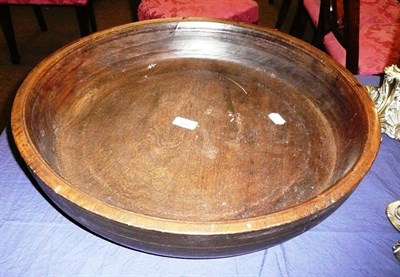 Lot 391 - Large circular treen bowl