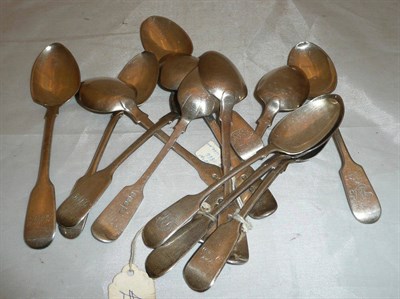 Lot 413 - Thirteen Georgian Silver teaspoons approx 8 oz