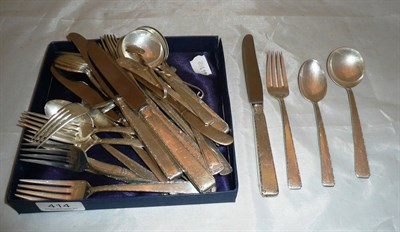 Lot 414 - A quantity of sterling silver flatware